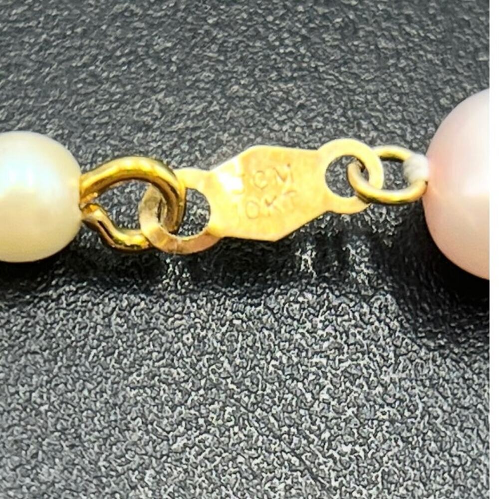 JCM‎ Jacmel 10k Gold Clasp Freshwater Baby Pink Pearl Bracelet 8” - Picture 7 of 11